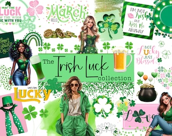 The Irish Luck Collection | Digital Stickers | Planner Stickers | Digital Planner Sticker Pack | Goodnotes Stickers | PNG Stickers