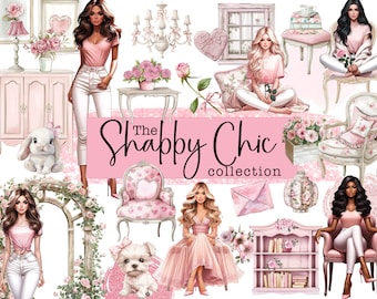 The Shabby Chic Collection | Digital Stickers | Planner Stickers | Digital Planner Sticker Pack | Goodnotes Stickers | PNG Stickers