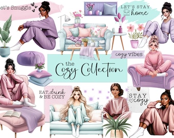 The Cozy Collection | Digital Stickers | Planner Stickers | Digital Planner Sticker Pack | Goodnotes Stickers | PNG Stickers