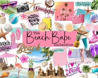 The Beach Babe Collection | Digital Stickers | Planner Stickers | Digital Planner Sticker Pack | Goodnotes Stickers | PNG Stickers