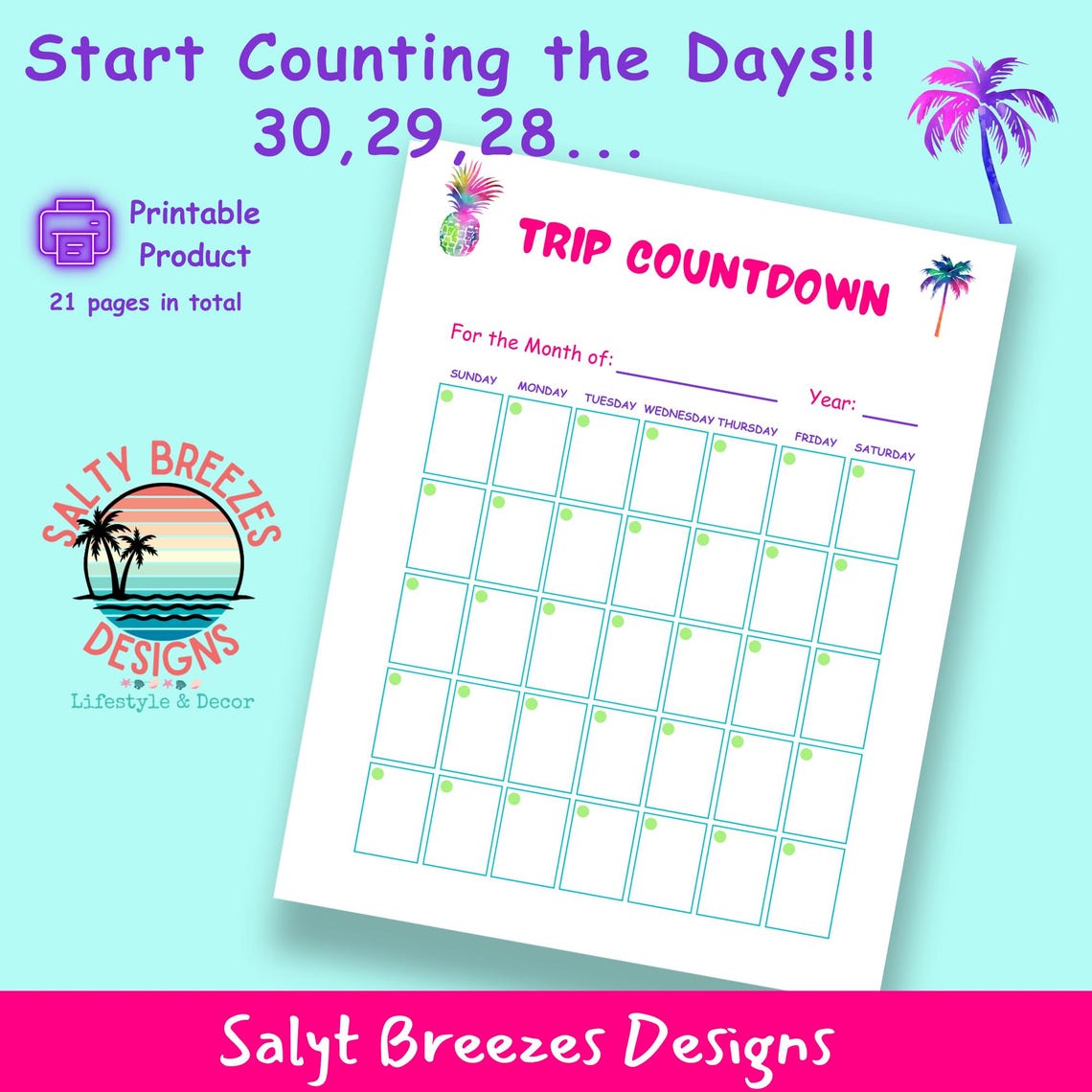 Beach Vacation Planner Printable | Family Travel Organizer (21 Pages ...