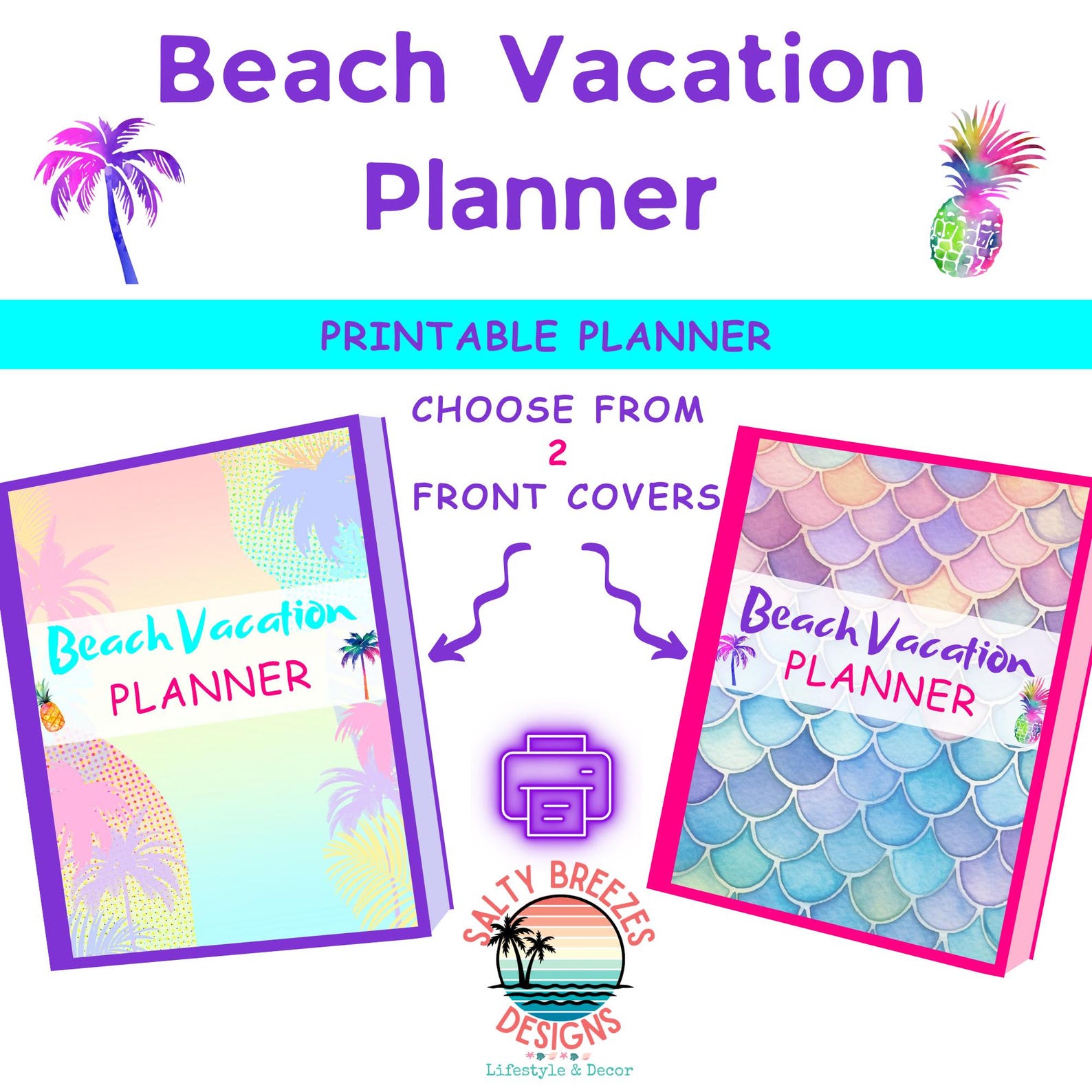 Beach Vacation Planner Printable | Family Travel Organizer (21 Pages ...