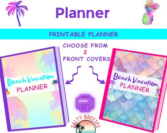 Beach Vacation Planner Printable | Family Travel Organizer (21 Pages)