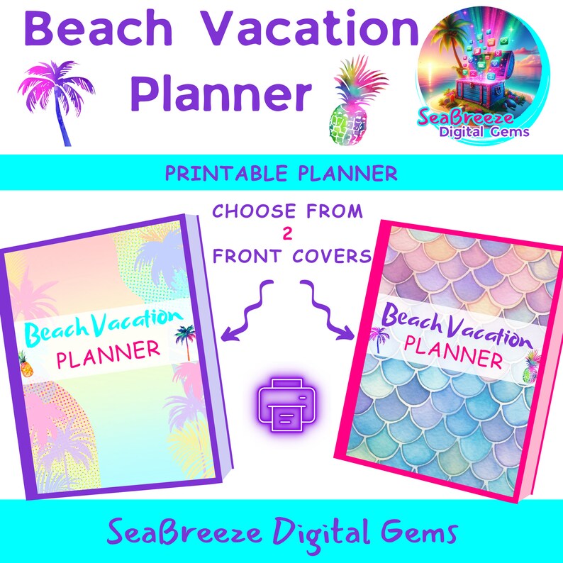 Beach Vacation Planner Printable Printable Family Travel - Etsy