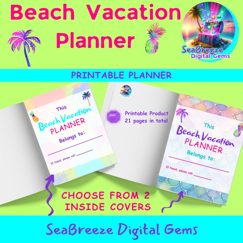 Beach Vacation Planner Printable Printable Family Travel Planner ...