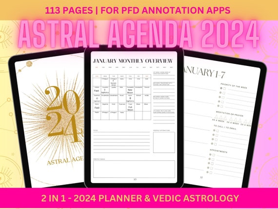 Agenda Astrologie 2024 Planificateur de calendrier dastrologie
