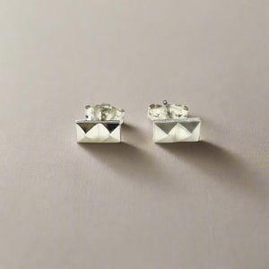 Patra Double Pyramid Stud Earrings - 14k Gold Filled & Sterling Silver Posts Studs - Handmade - Gifts for Her - Everyday Daily Jewelry
