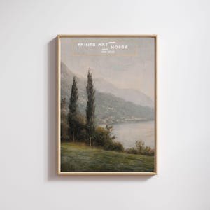 Lake Como Vintage Art Print: Italian Landscape Oil Painting (Digital Download) image 11