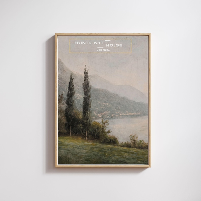 Lake Como Vintage Art Print: Italian Landscape Oil Painting (Digital Download) image 11