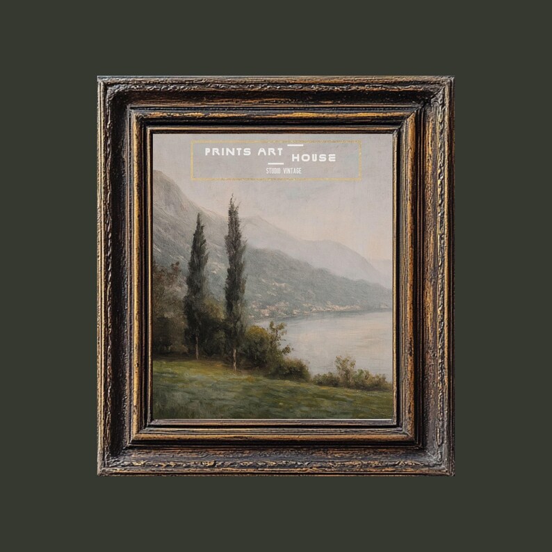 Lake Como Vintage Art Print: Italian Landscape Oil Painting (Digital Download) image 10