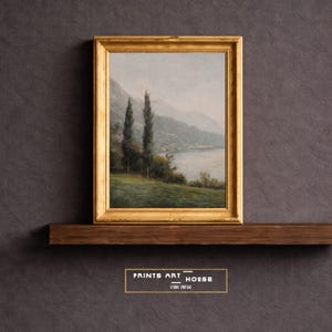 Lake Como Vintage Art Print: Italian Landscape Oil Painting (Digital Download) image 5