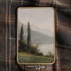 Lake Como Vintage Art Print: Italian Landscape Oil Painting (Digital Download) image 4