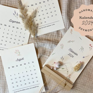 Postkartenkalender A6 2025 | Tischkalender | Planer |  illustrierte gezeichnete Blumen |  13 Karten | Jahreskalender Monatskalender