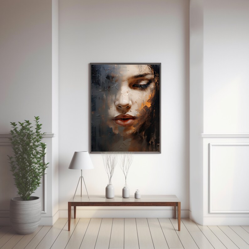 Digital Painting Portrait Wall Art Printable Art Digital Download I