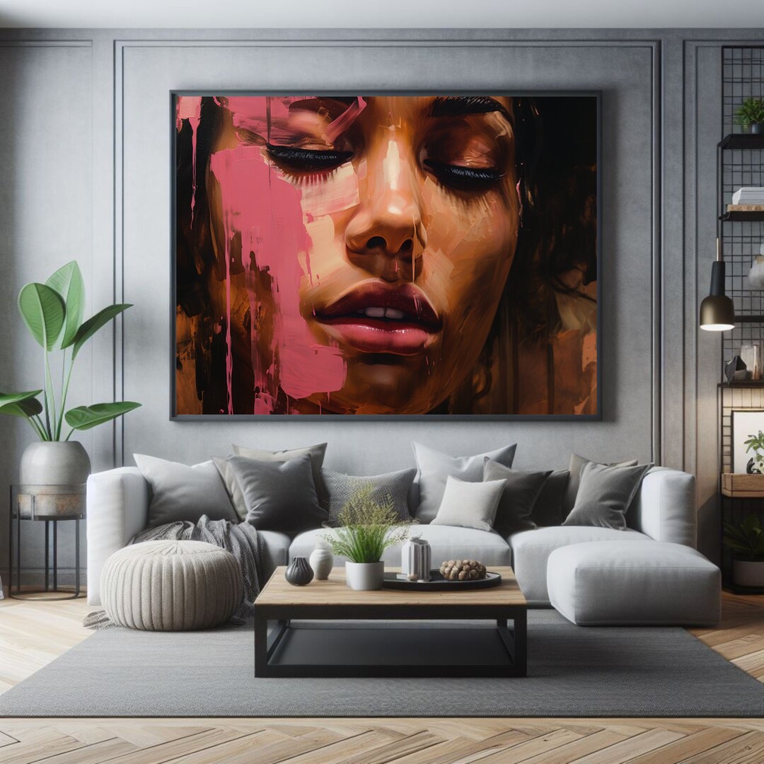 Digital Abstract Portrait Art | Printable Wall Decor | Instant Download ...