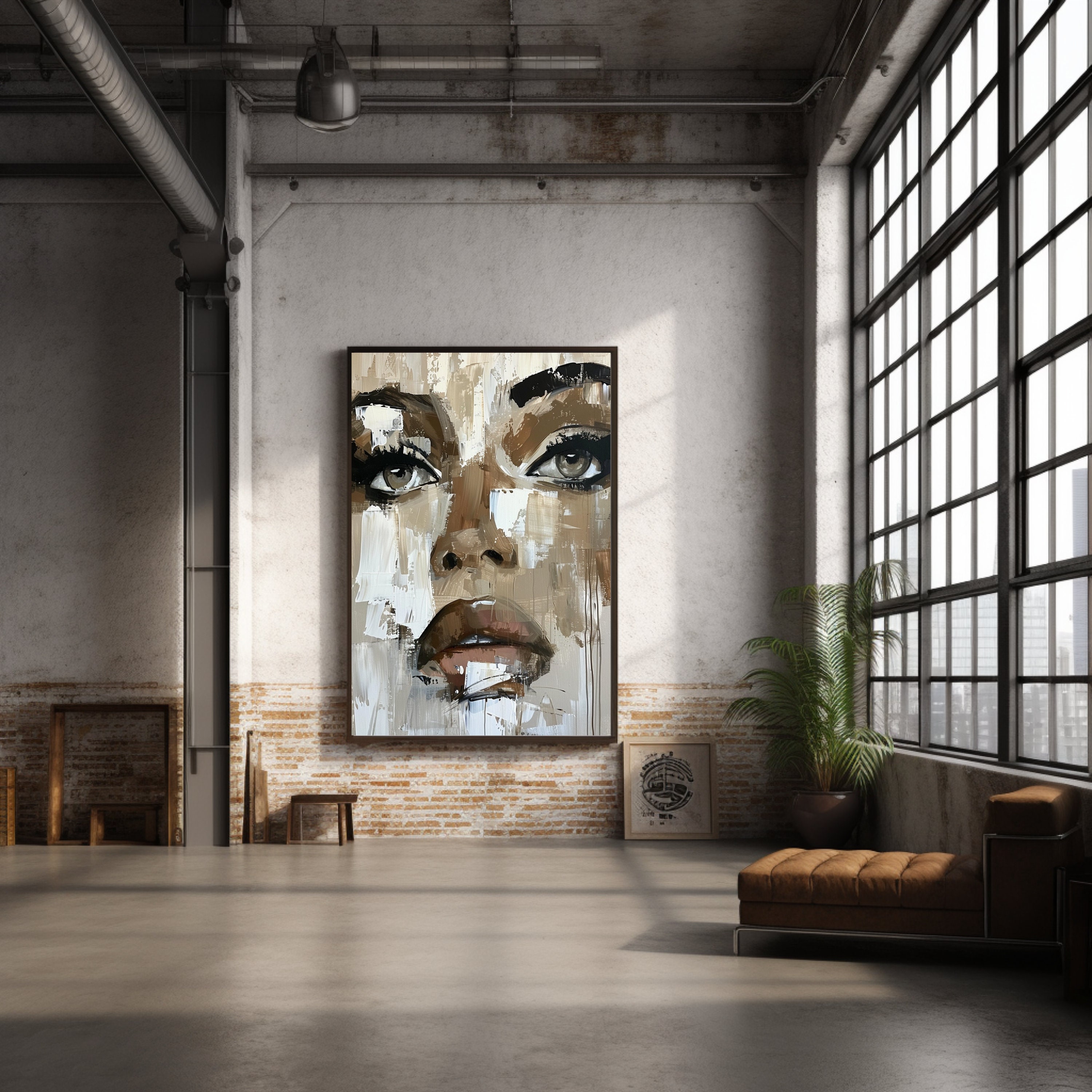 Digital Abstract Portrait Art | Printable Wall Decor | Instant Download ...