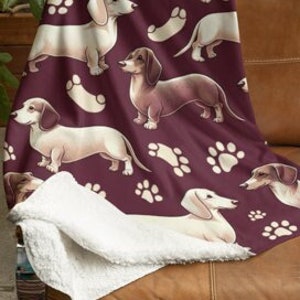 Weiner Hundedecke Geschenk für Hundemama, Dackel Hundedecke, Hunde Geschenk, Weiche Hundedecke, Geschenk für Doxie-Liebhaber, Dackel Geschenk, Kinderdecke