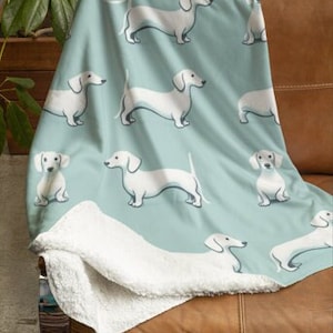 Weiner Hundedecke Geschenk für Hundemama, Dackel Hundedecke, Hunde Geschenk, Weiche Hundedecke, Geschenk für Doxie-Liebhaber, Dackel Geschenk, Apfel Hund