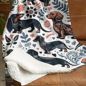 Weiner Hundedecke Geschenk für Hundemama, Dackel Hundedecke, Hunde Geschenk, Weiche Hundedecke, Geschenk für Doxie-Liebhaber, Dackel Geschenk, Apfel Hund
