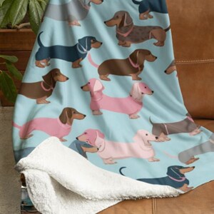 Weiner Hundedecke Geschenk für Hundemutter, Dackel Hundedecke, Weiner Hundegeschenk, weiche Hundedecke, Geschenk für Doxie-Liebhaber, Dackel Geschenk, Decke
