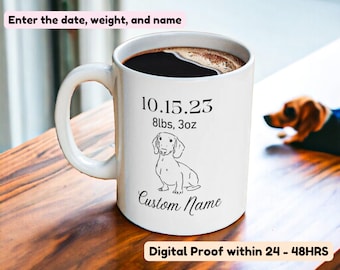 Personalisierte Dackel Geschenke für Dackel-Liebhaber Dackel Kaffee Dackel Artikel Dackel Besitzer Dackel Hunde Geschenke Dad Mom Geschenk