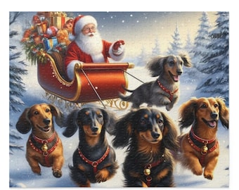 Dachshund Puzzle (120, 252, 500-Piece) Dog Jigsaw Puzzle, Chipboard Dog Funny Puzzle, Dog Lover Gift, Puzzle Dog Gift, Dog Puzzle Gift