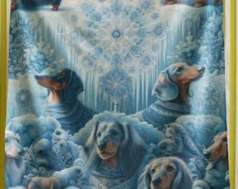 Weiner Dog Blanket Gift for Dog Mom, Dachshund Dog Blanket, Dog Gift, Soft Dog Blanket, Gift for Doxie Lover, Dachshund Gift, Dapple Dog