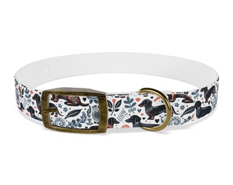 Collar de perro Wiener, niño collar de perro, niña collar de perro, patrón de collar de perro, collar de perro Dachshund, collar de perro tribal, regalo de collar de perro