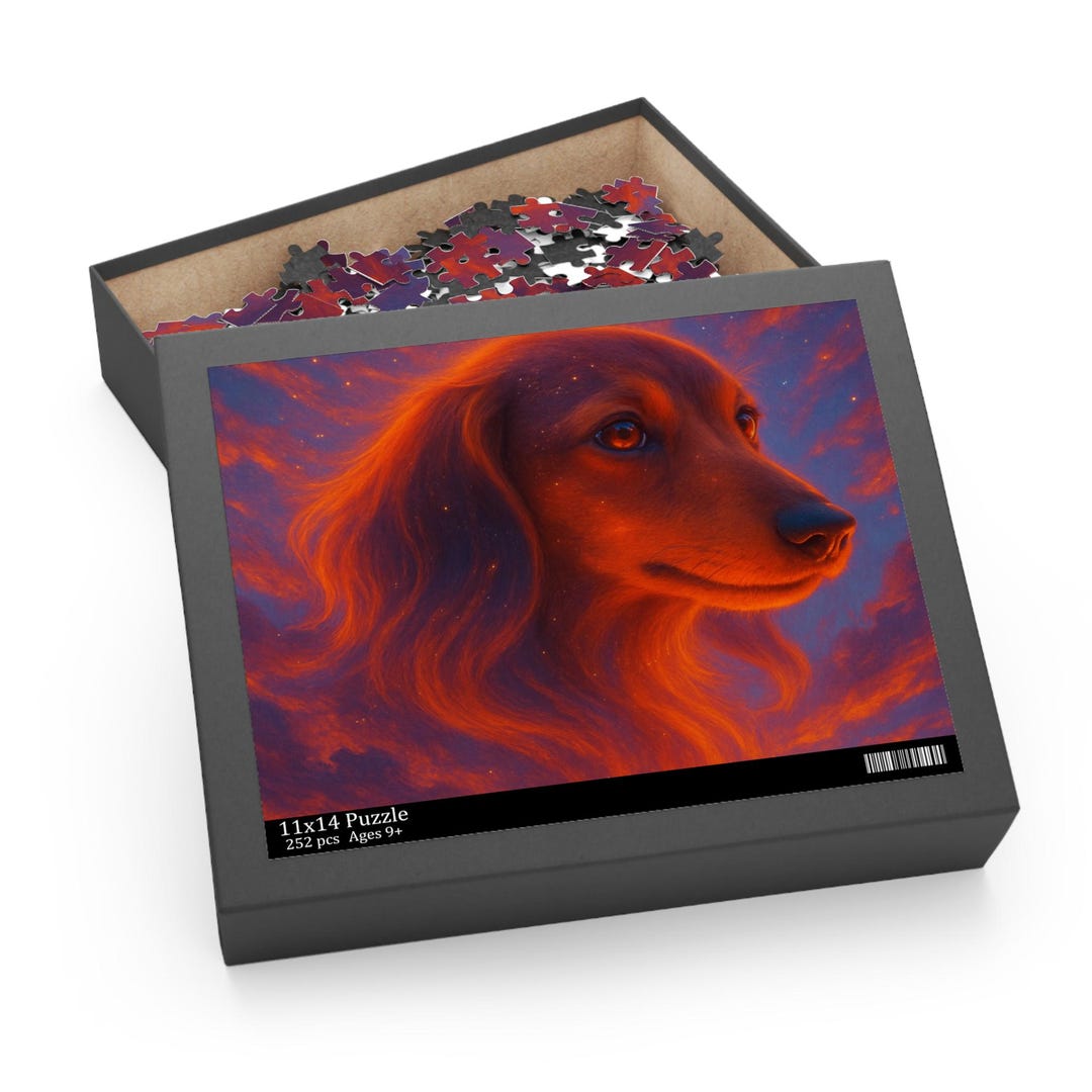 Dachshund Puzzle (120, 252, 500-piece) Dog Jigsaw Puzzle, Doxie Art ...