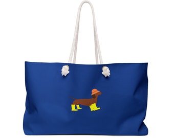 Tote Bag with Dachshund, cute bag for her, weekender dachshund bag, dog purse bag, weekender cute dog bag, dog tote bag, doxie tote