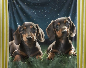 Weiner Dog Blanket Gift for Dog Mom, Dachshund Dog Blanket, Weiner Dog Gift, Soft Dog Blanket, Gift for Doxie Lover, Dachshund Gift, Blanket