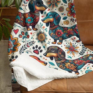 Weiner Hundedecke Geschenk für Hundemama, Dackel Hundedecke, Hunde Geschenk, Weiche Hundedecke, Geschenk für Doxie-Liebhaber, Dackel Geschenk, Apfel Hund