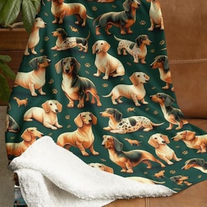 Weiner Hundedecke Geschenk für Hundemama, Dackel Hundedecke, Hunde Geschenk, Weiche Hundedecke, Geschenk für Doxie-Liebhaber, Dackel Geschenk, Kinderdecke