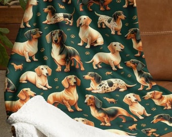 Weiner Dog Blanket Gift for Dog Mom, Dachshund Dog Blanket, Dog Gift, Soft Dog Blanket, Gift for Doxie Lover, Dachshund Gift, Kids Blanket