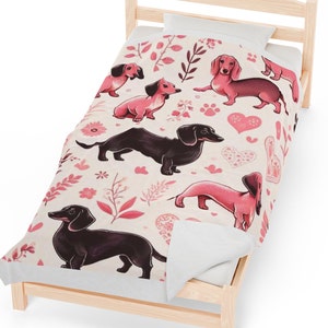 Weiner Hundedecke Geschenk für Hundemama, Dackel Hundedecke, Hunde Geschenk, Weiche Hundedecke, Geschenk für Doxie-Liebhaber, Dackel Geschenk, Apfel Hund
