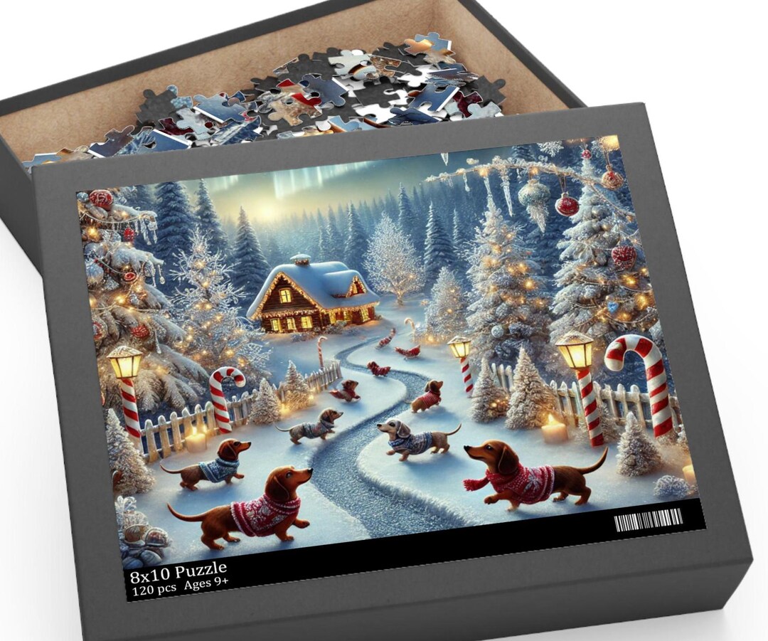 Dachshund Puzzle (120, 252, 500-piece) Dog Jigsaw Puzzle, Chipboard Dog ...