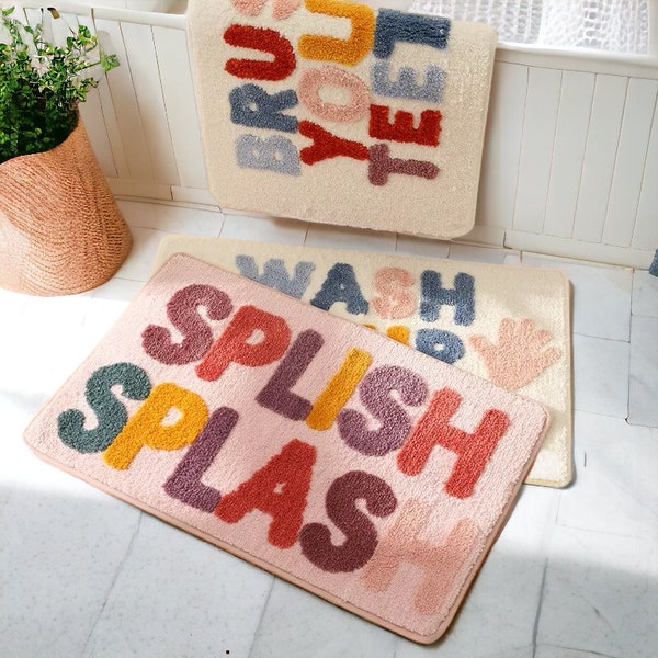 Splish Splash - Tapis de bain capitonné en polymère - Élégant et moelleux pour la douche.