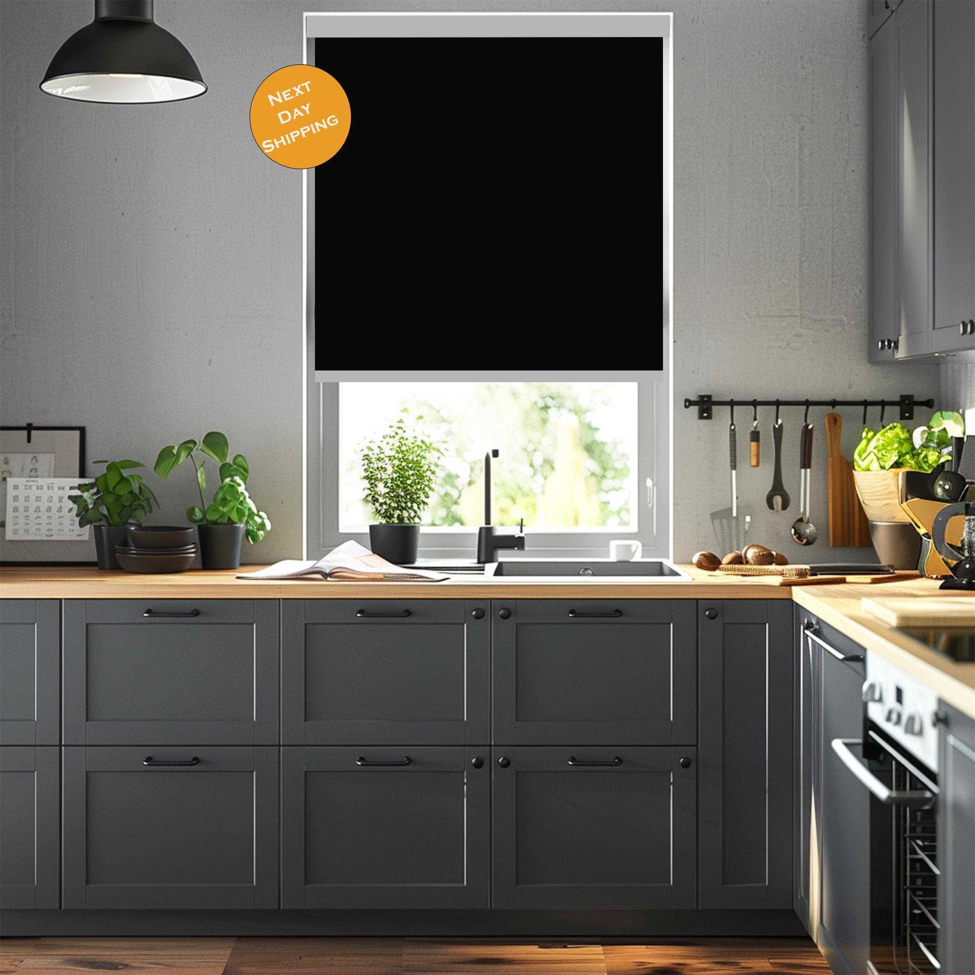 Window or Door Roller Blinds, Black Color Window Roller Blinds, Printed Roller Blinds