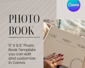 Anniversary Love Photo Book, Wedding Photo Book, Valentine's Gift, Photo Book Template Canva, Editable Photo Book, Travel Photo Book