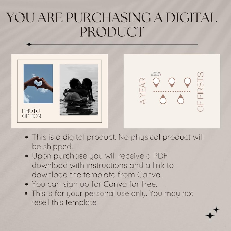 Anniversary Photo Book Template, Modern Keepsake Album (Canva Editable, Digital Download) image 5