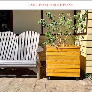 Large Planter Box Outdoor Furniture Plans for Garden Patio Build Plan Tutorial how to guide and step by step in Digital Download PDF!