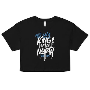 Women’s Detroit BACK to BACK &quot;Kings of the North&quot; Crop Top, Detroit Football Crop, Lions Football Crop Top, Women&#39;s Lions Gear