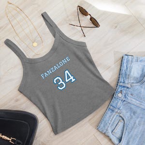 Women’s micro-rib &quot;Fanzalone&quot; tank top, Alex Anzalone Fan Tank, Detroit Football Tank Top, Women&#39;s Lions Gear