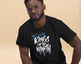 Unisex Detroit BACK to BACK &quot;Kings of the North&quot; Tee, Lions Football T-Shirt, NFC North Champions, Detroit Fan Gear