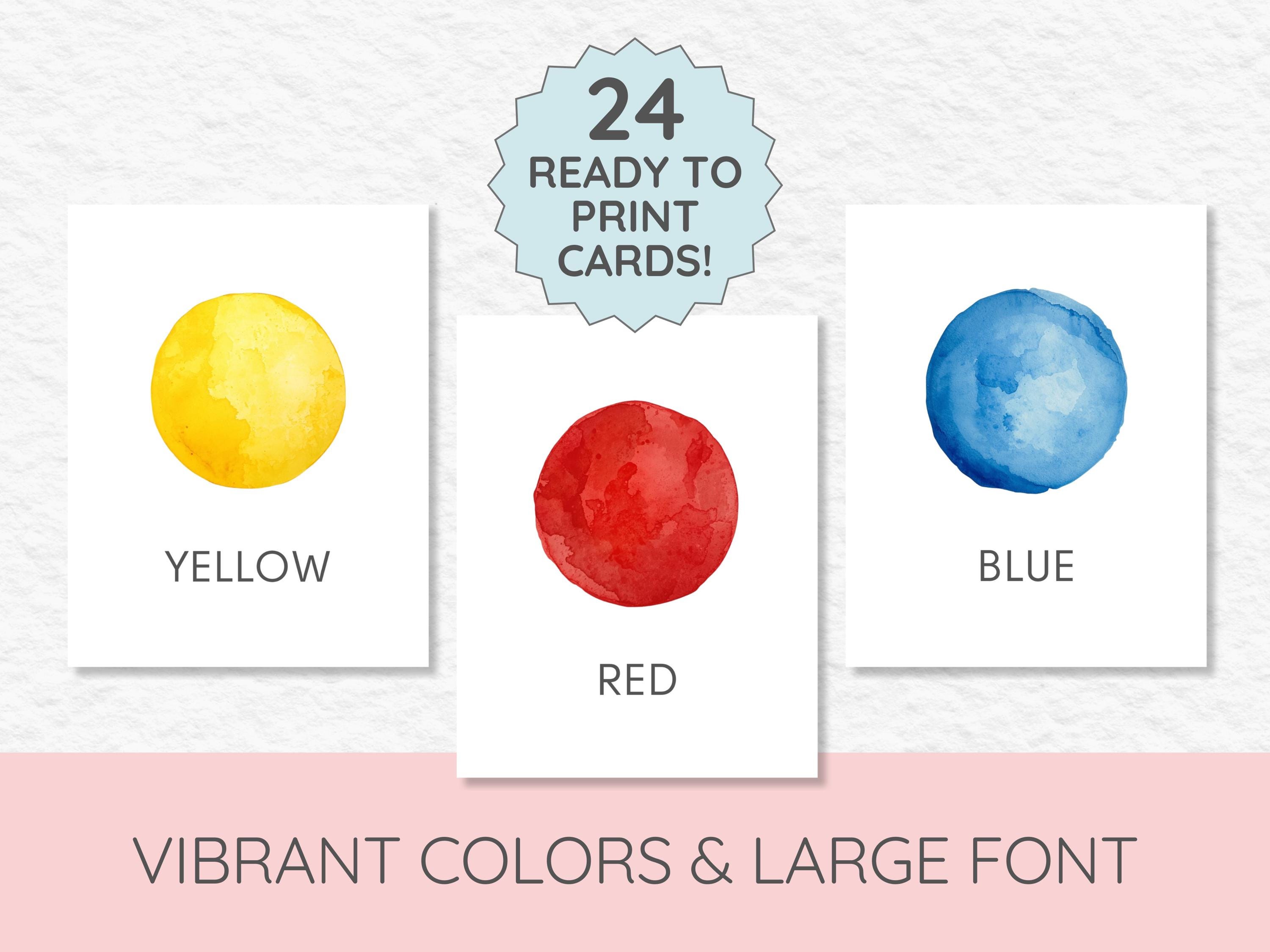 Printable Preschool Color Cards for Teaching and Learning, Toddler ...