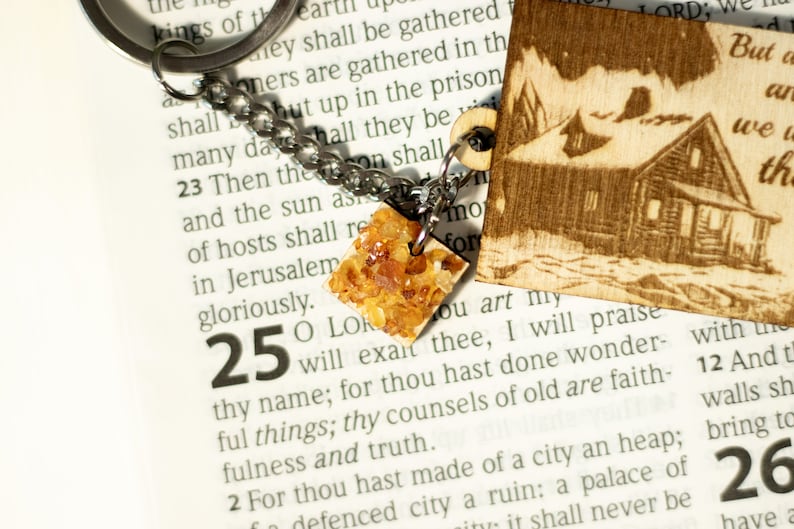 Laser Engraved Christian Keychain With KJV Bible Scripture Joshua 24:15 ..but as for me and my house, we will serve the Lord image 10
