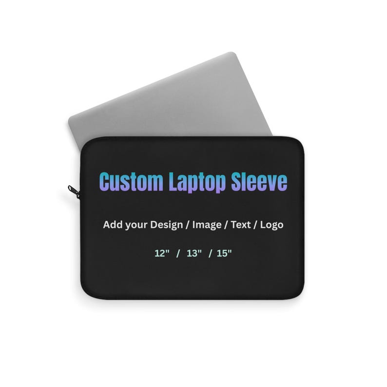 Custom Design Laptop Sleeve, Personalized Photo Logo Print for 12" 13" 15" MacBook, Soft Lightweight Bag, iPad Tablet Laptop Protection Case 12"