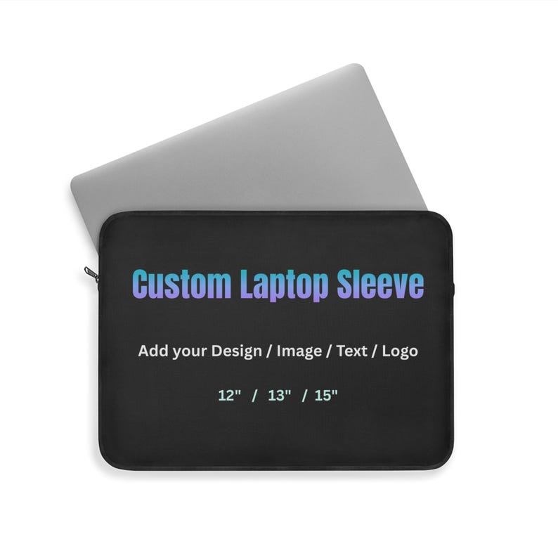Custom Design Laptop Sleeve, Personalized Photo Logo Print for 12" 13" 15" MacBook, Soft Lightweight Bag, iPad Tablet Laptop Protection Case 15"
