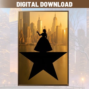 Hamilton Musical poster Digital Art  Broadway art. Perfect Wall Decor for Theater Enthusiasts, Musical Fans, and Art Collectors