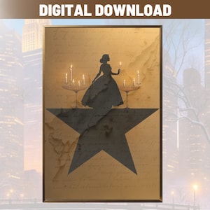 Hamilton the musical poster Eliza Schuyler burn poster for theatre lovers of musical theatre Hamilton art gifts for theatre for Broadway art